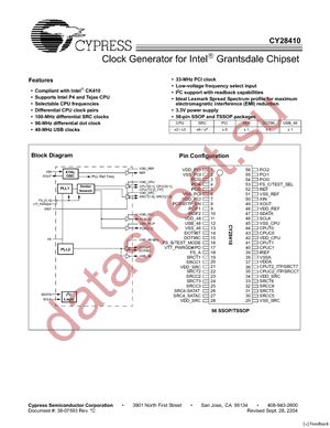 CY28410OXC datasheet  